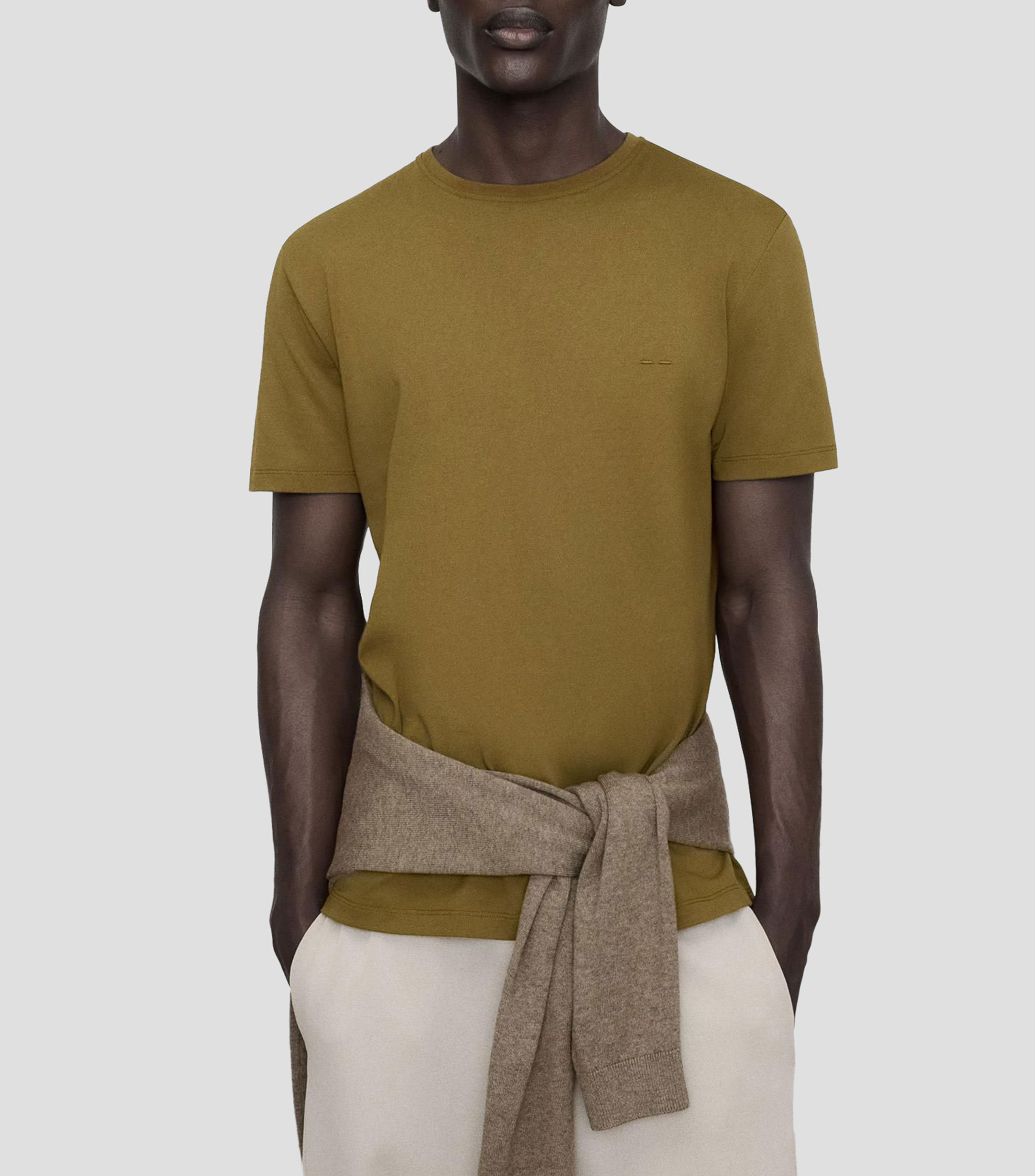 Playera cuello redondo manga corta lisa Hombre